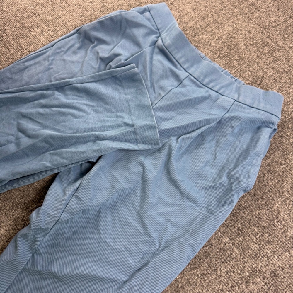 Ann Taylor Eva Ankle Pants Small Blue Pull On Stretch Tapered Women's